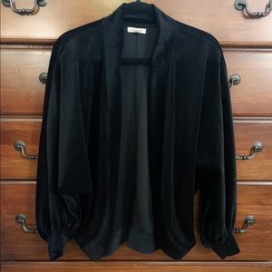 Black Suede Cardigan